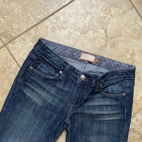 Paige Premium‎ Denim Bootcut Jeans Dark Wash Stretch Women's Size 27 - Picture 2 of 7